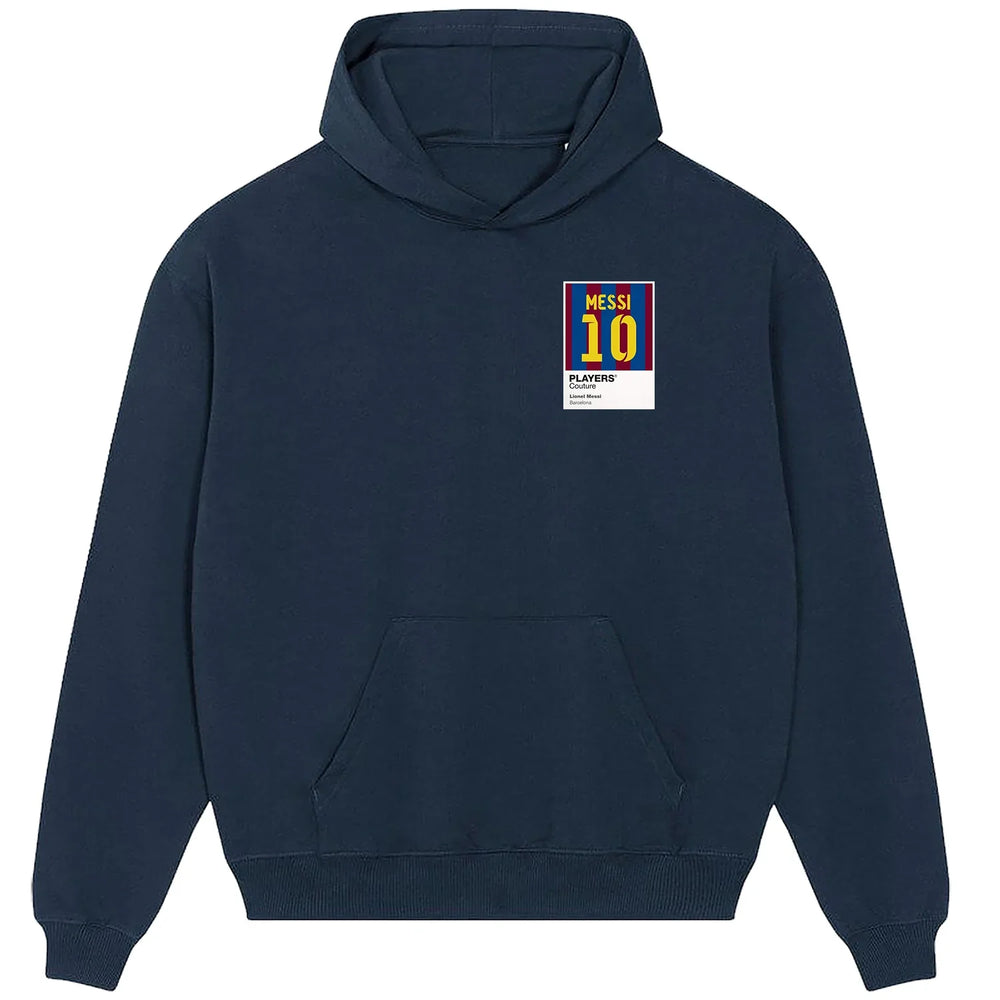 Lionel Messi 10 Barcelona Football hoodie – navy men's hoodie featuring the Lionel Messi 10 Barcelona Football Players