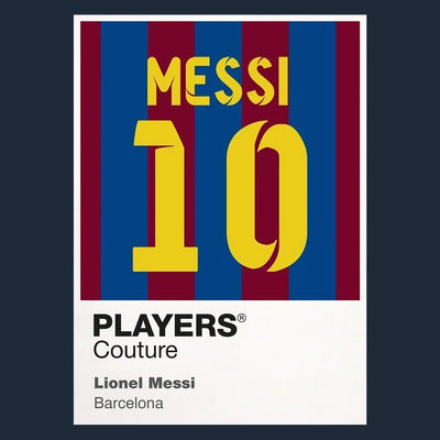 Lionel Messi Barcelona 3 Icon Frame Men's Hoodie — Navy Artwork