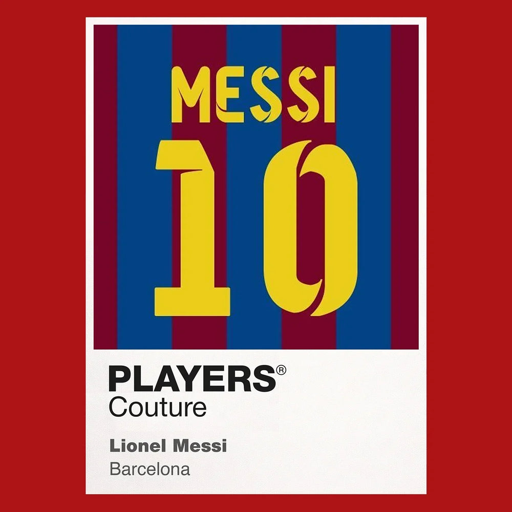Lionel Messi 10 Barcelona Football Shirt Frame Men's Hoodie – red close-up detail shot of the Lionel Messi 10 Barcelona