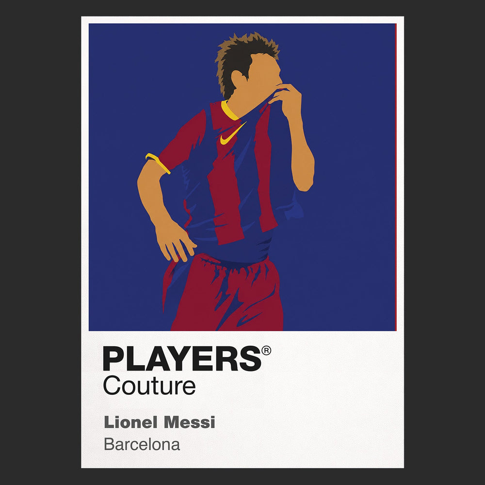 Lionel Messi Barcelona Icon Frame — art card and garment shots