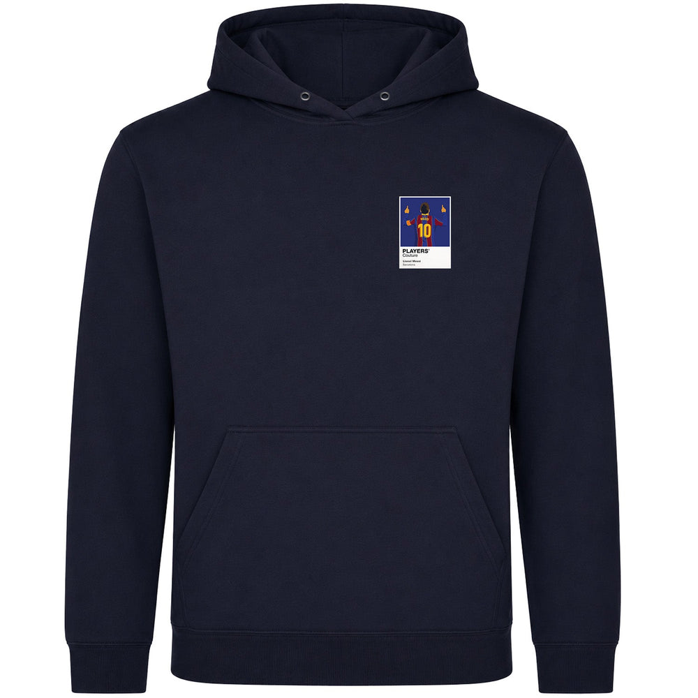Lionel Messi Barcelona 2 Icon Frame Men's Hoodie — Navy