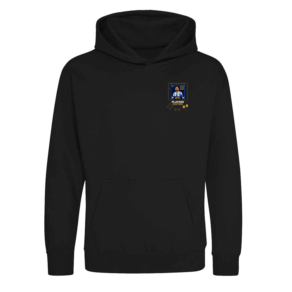 Lionel Messi 1P 8-Bit hoodie retro gaming design by Players Couture