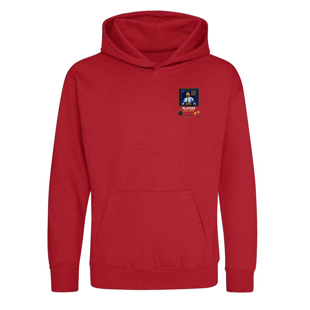 Lionel Messi 1P 8-Bit hoodie retro gaming design by Players Couture