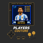 Lionel Messi 1P 8-Bit hoodie retro gaming design by Players Couture