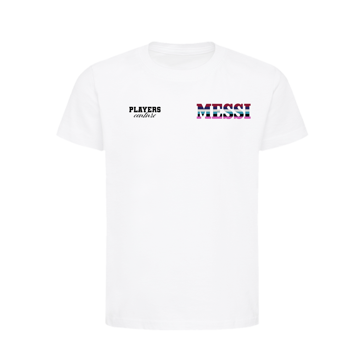 Lionel Messi Logo 1 Players Couture Kids T-Shirt White