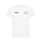Lionel Messi Flag Logo Players Couture Kids T-Shirt White