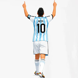 Lionel Messi Icon Men's White Hoodie - Icon Design (View 2)