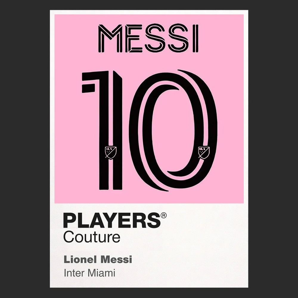 Lionel Messi 10 Inter Miami Football Shirt Frame Men's Hoodie – black close-up detail shot of the Lionel Messi Players