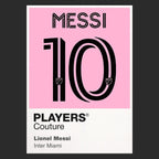 Lionel Messi 10 Inter Miami Football Shirt Frame Men's Hoodie – black close-up detail shot of the Lionel Messi Players