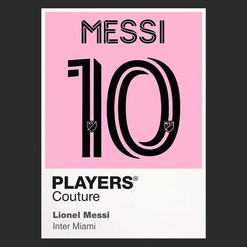Lionel Messi 10 Inter Miami Football Shirt Frame Men's Hoodie – black close-up detail shot of the Lionel Messi Players