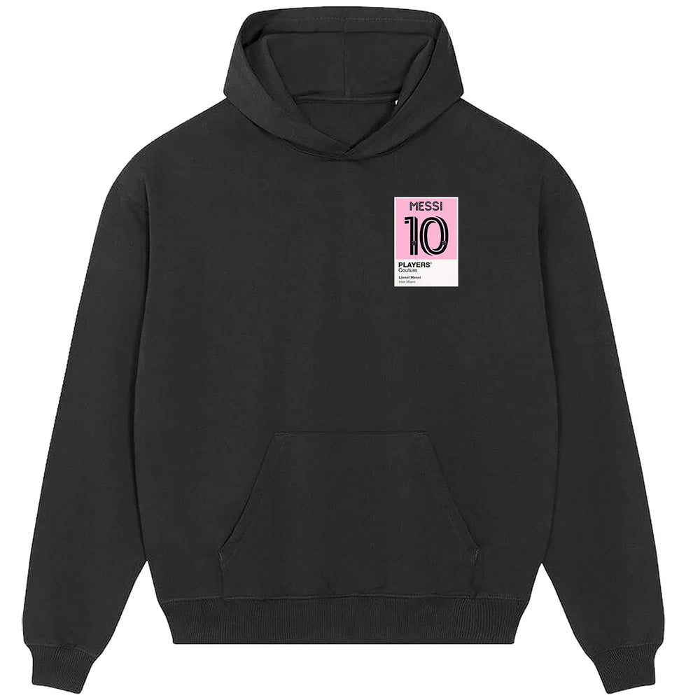 Lionel Messi 10 Inter Miami Football hoodie – black men's hoodie featuring the Lionel Messi 10 Inter Miami Football Players
