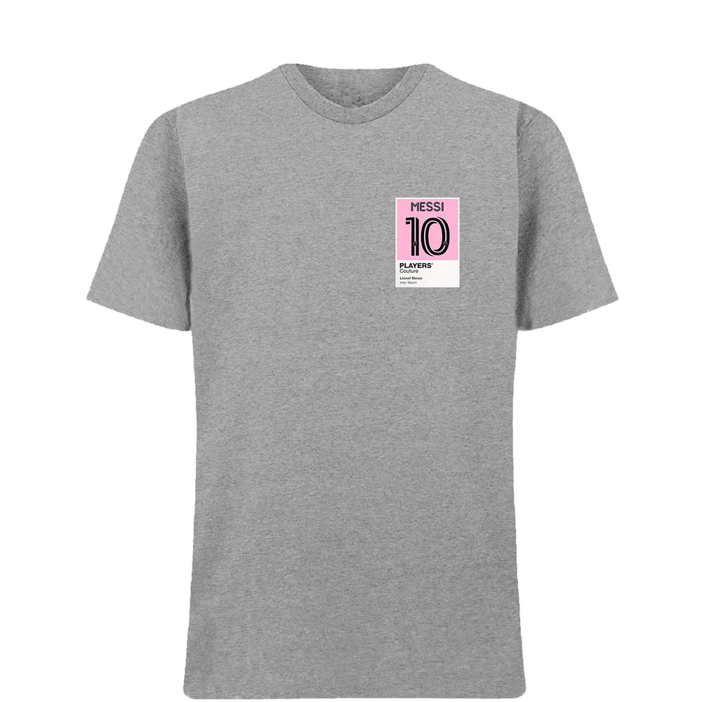Lionel Messi 10 Inter Miami Football t-shirt – grey men's t-shirt featuring the Lionel Messi 10 Inter Miami Football Players