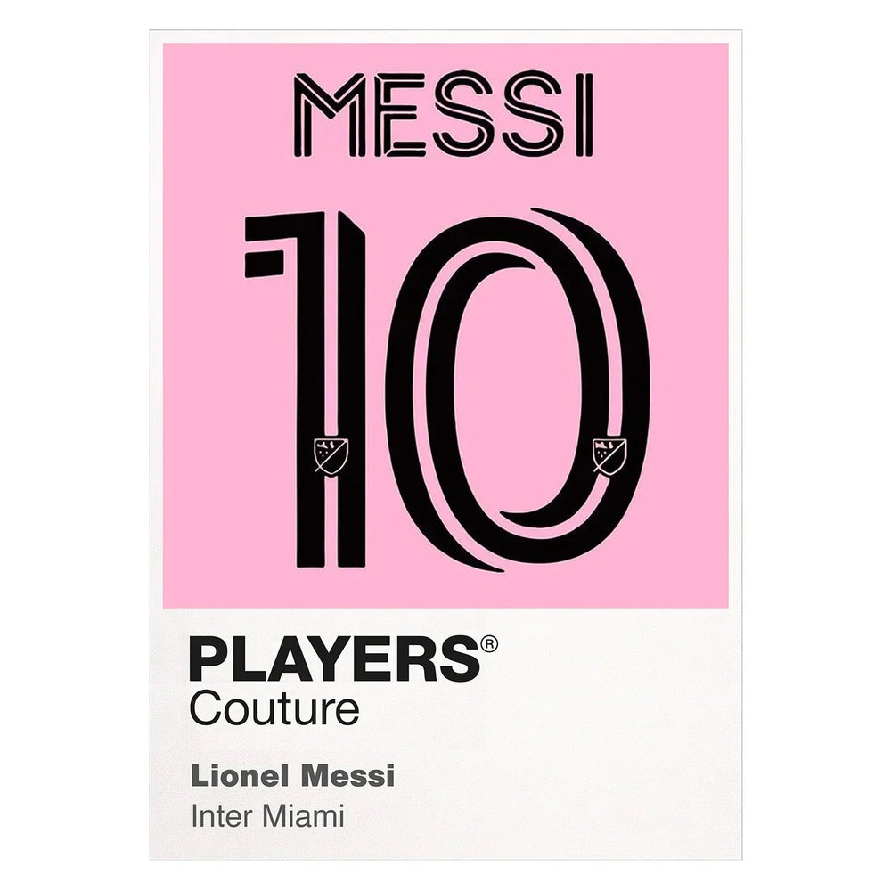 Lionel Messi 10 Inter Miami Football Shirt Frame Men's Hoodie – white close-up detail shot of the Lionel Messi 10 Inter