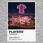 Lionel Messi Inter Miami pink number 10 Icons in Lights Frame artwork in grey