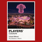 Lionel Messi Inter Miami pink number 10 Icons in Lights Frame artwork in red