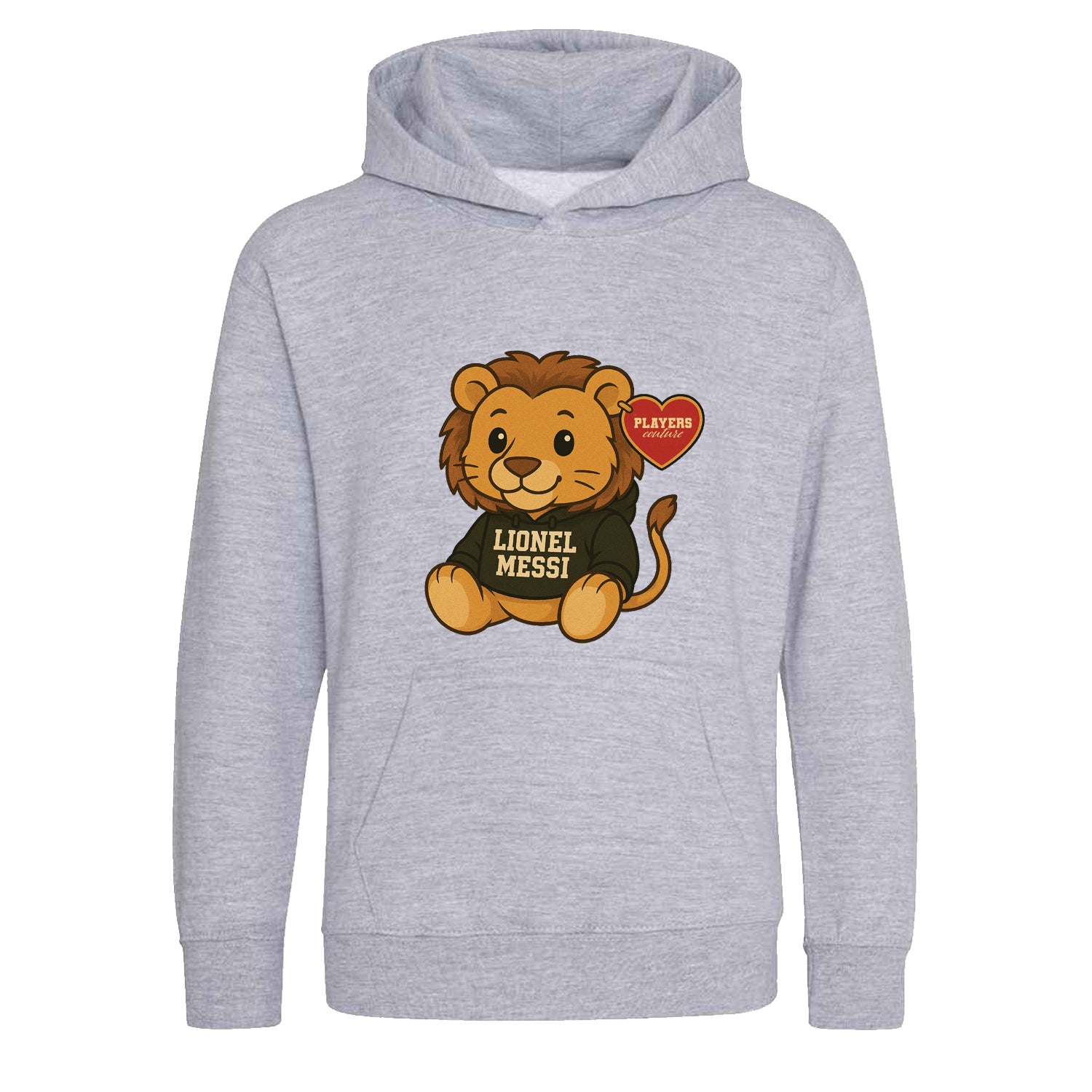 Lionel Messi Lion Logo Players Couture Kids Hoodie Gray