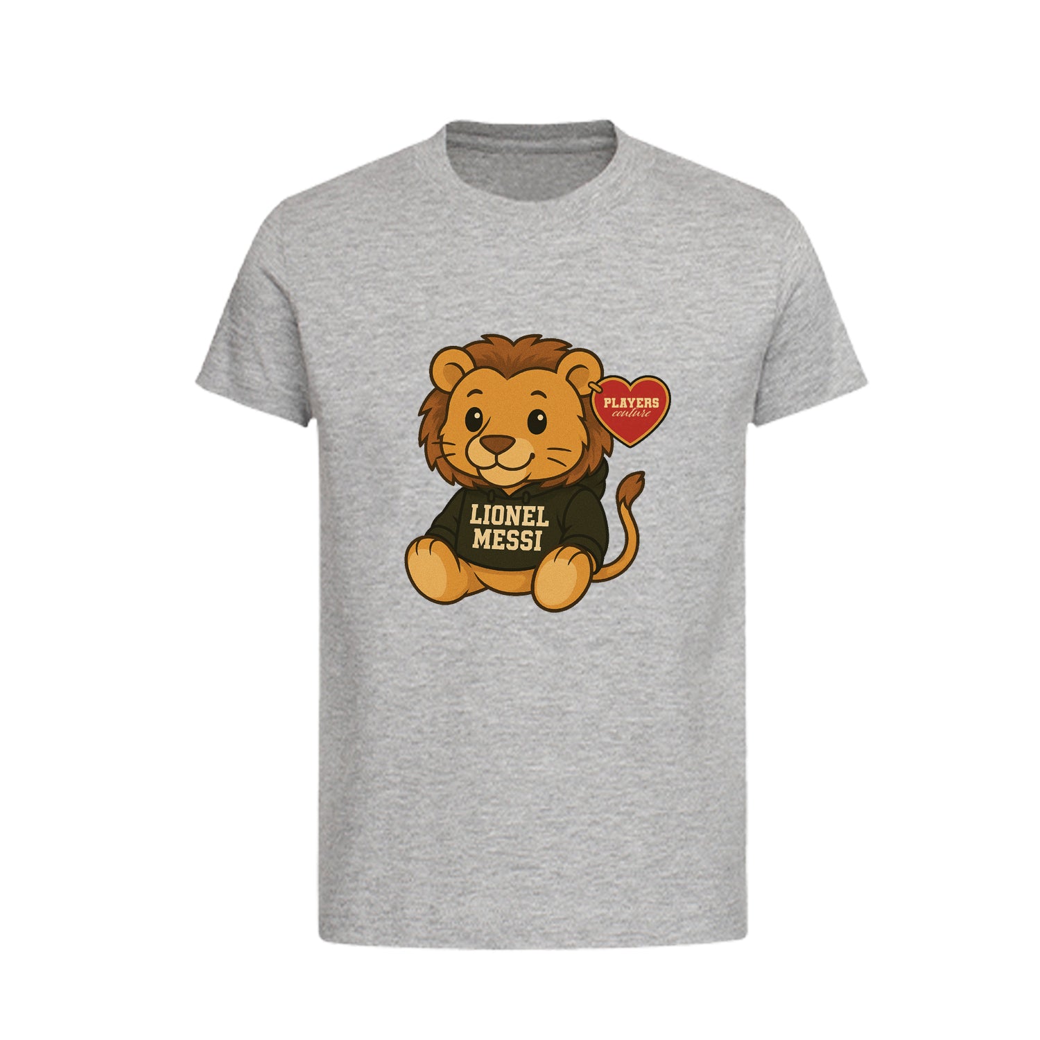 Lionel Messi Lion Logo Players Couture Kids T-Shirt Gray