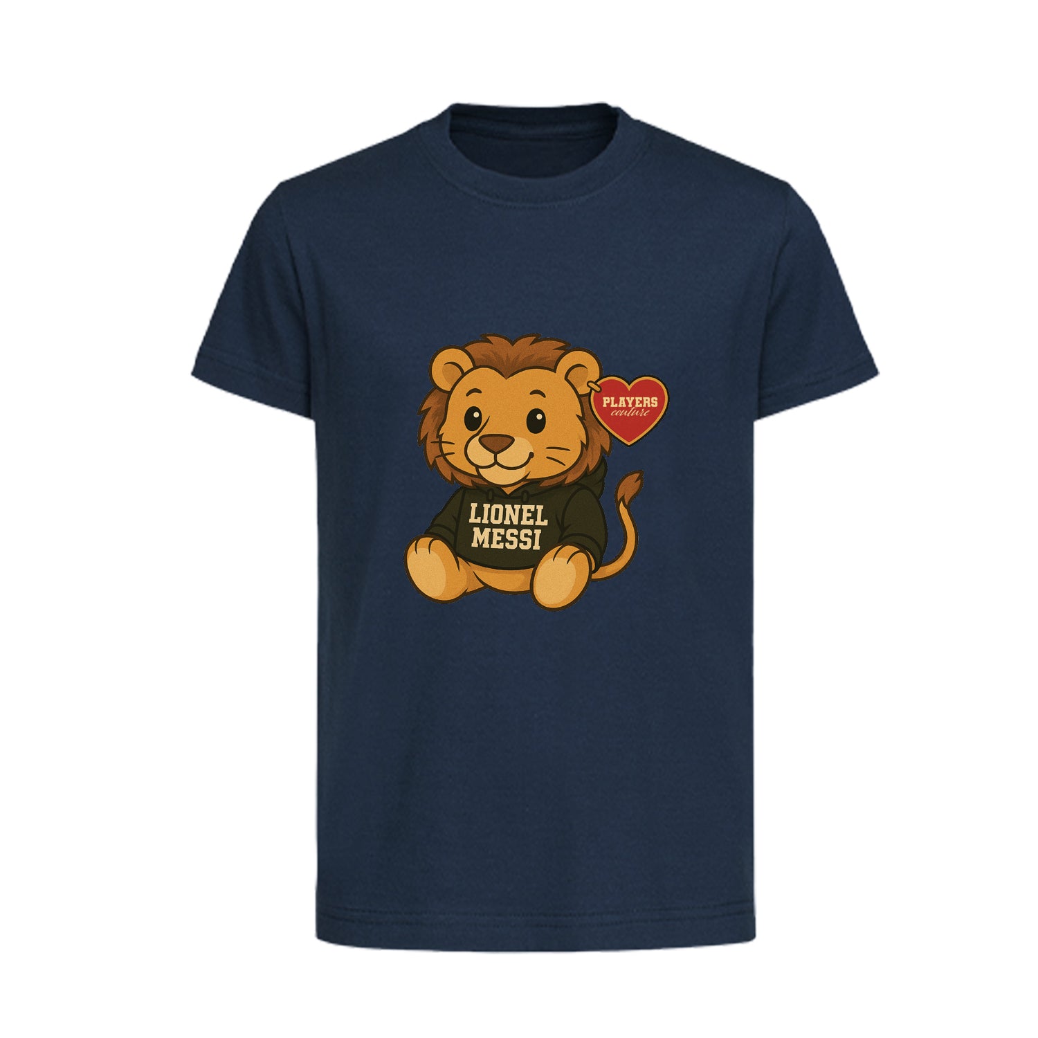 Lionel Messi Lion Logo Players Couture Kids T-Shirt Navy