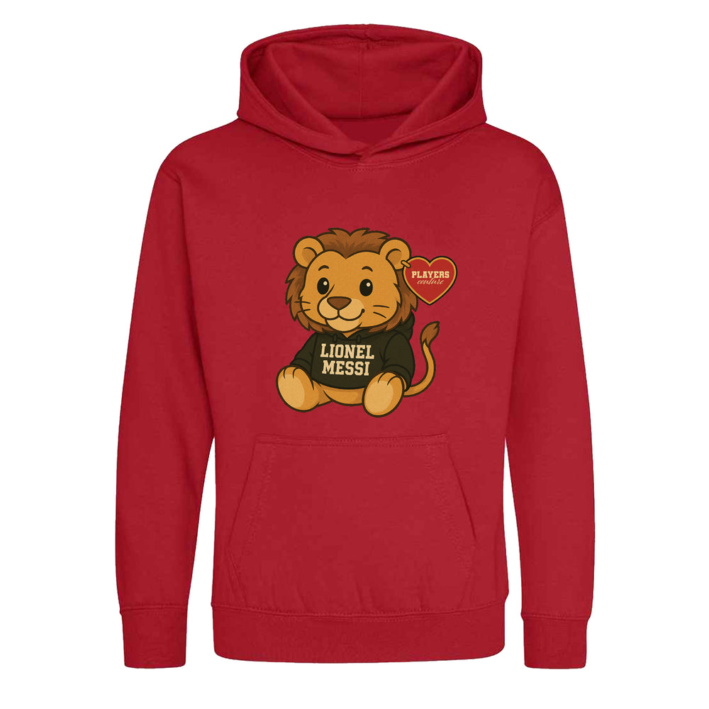 Lionel Messi Lion Logo Players Couture Kids Hoodie Red