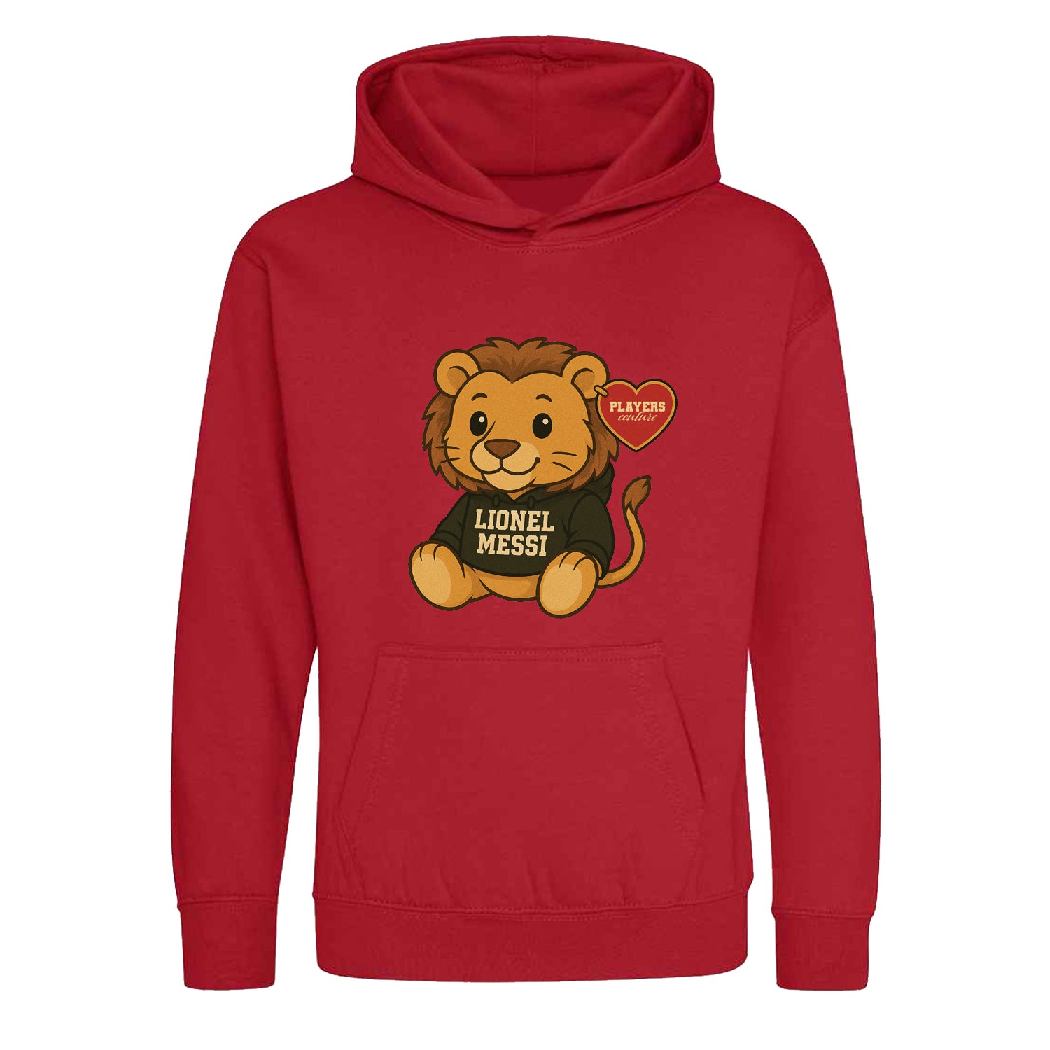 Lionel Messi Lion Logo Players Couture Kids Hoodie Red
