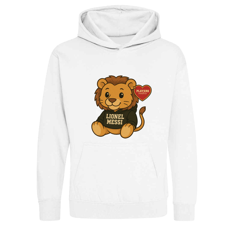 Lionel Messi Lion Logo Players Couture Kids Hoodie White
