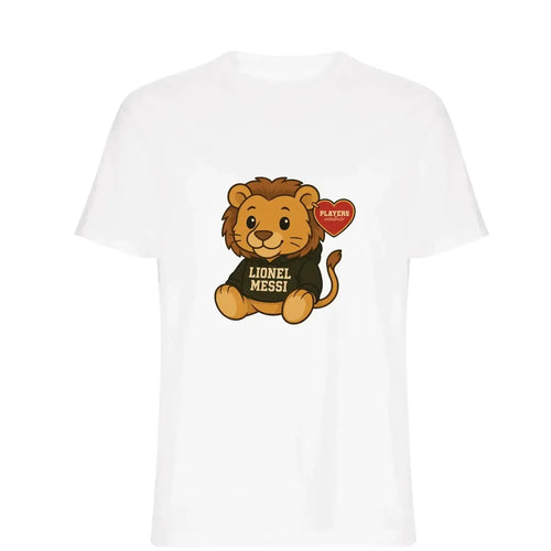 Lionel Messi Lion t-shirt – white men's t-shirt featuring the Lionel Messi Lion Players Couture logo