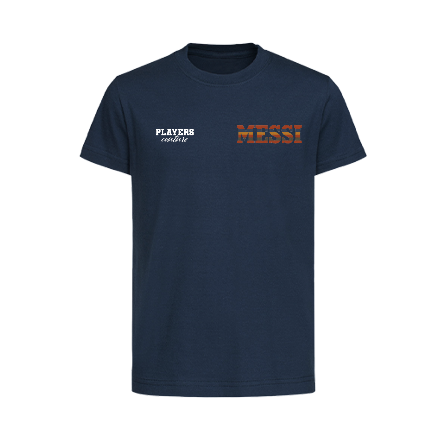 Lionel Messi Logo 2 Players Couture Kids T-Shirt Navy