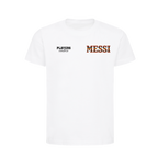 Lionel Messi Logo 2 Players Couture Kids T-Shirt White