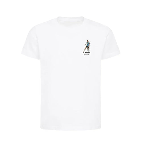 Lionel Messi Dribble t-shirt – white men's t-shirt featuring the Lionel Messi Dribble Players Couture logo