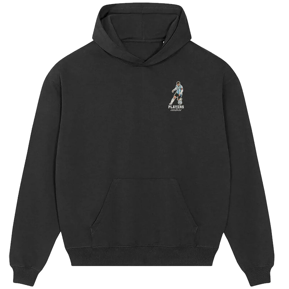 Lionel Messi Dribble hoodie – black men's hoodie featuring the Lionel Messi Dribble Players Couture logo