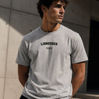 Lionesses Men's T-Shirt — lifestyle photo, Grey t-shirt