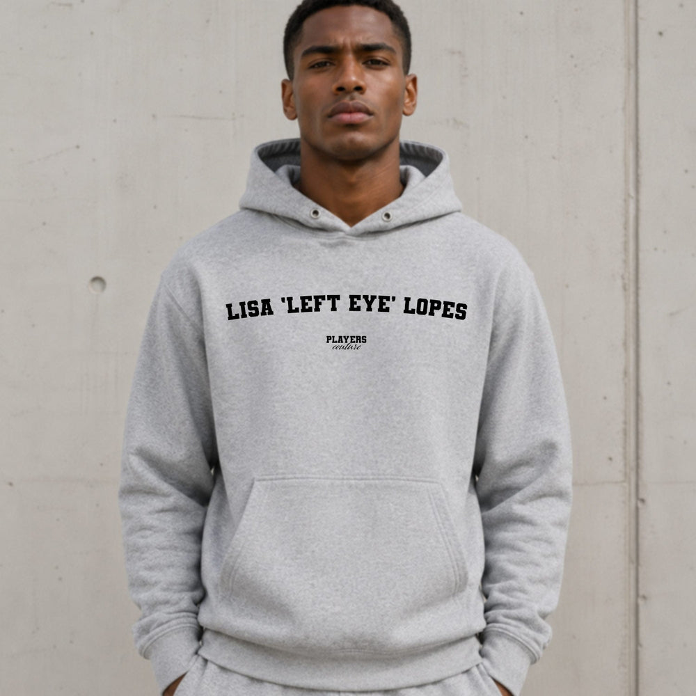 Lisa 'Left Eye' Lopes name-print hoodie - grey