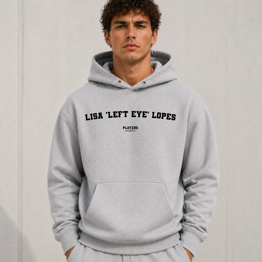 Lisa 'Left Eye' Lopes name-print hoodie - grey