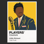 Little Richard the vivid tailoring, hair and movement of rock-and-roll architect Little Richard Icon Frame artwork in black