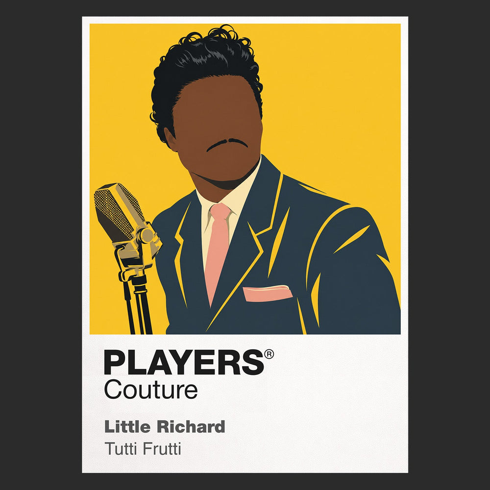 Little Richard Little Richard's pompadour, bright stagewear and explosive piano-led presence Icon Frame artwork in black