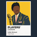 Little Richard Little Richard's pompadour, bright stagewear and explosive piano-led presence Icon Frame artwork in navy