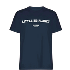 Little Big Planet t-shirt – navy men's t-shirt with white Little Big Planet letters and Players Couture logo on the chest