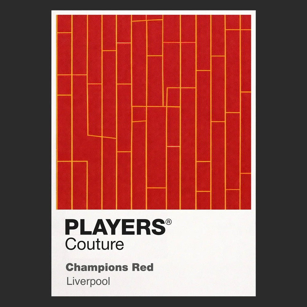 Liverpool Champions Red Classic Football Shirt Colours Frame Men's T-Shirt – black close-up detail shot of the Liverpool