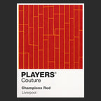 Liverpool Champions Red Classic Football Shirt Colours Frame Men's T-Shirt – black close-up detail shot of the Liverpool