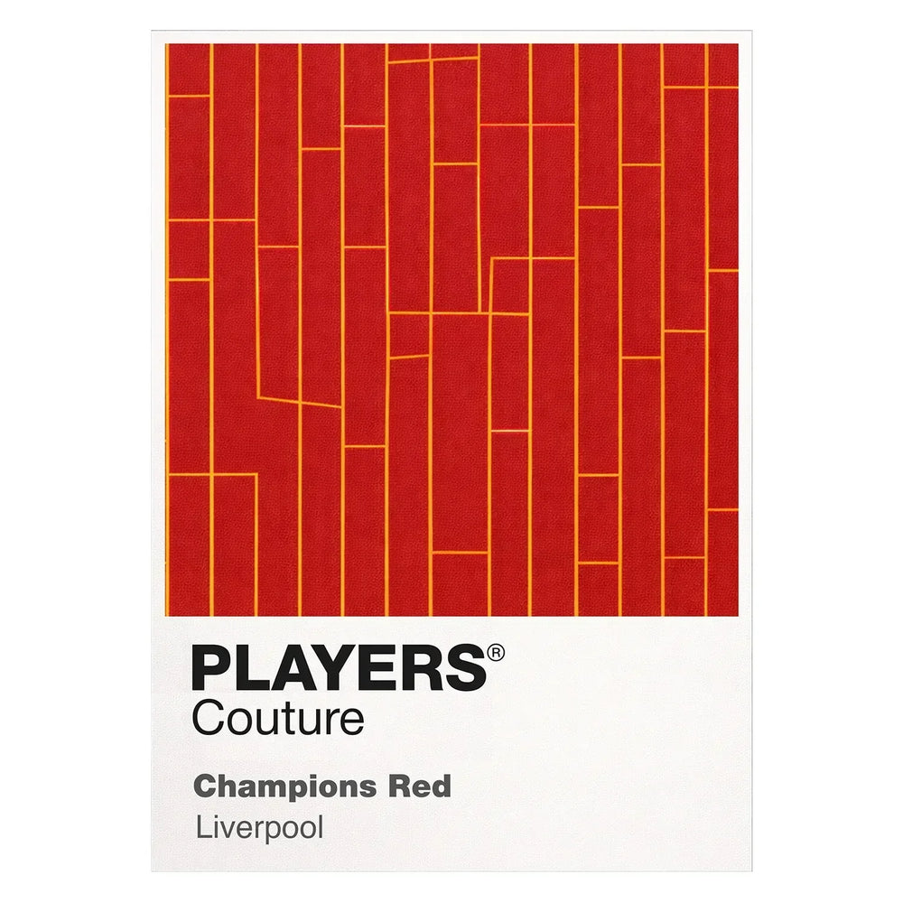 Liverpool Champions Red Classic Football Shirt Colours Frame Men's T-Shirt – white close-up detail shot of the Liverpool
