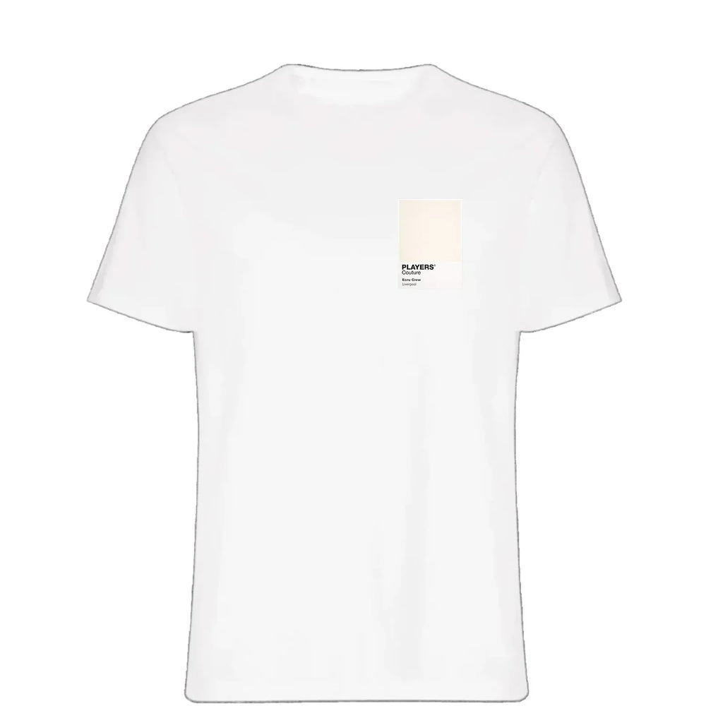 Liverpool Ecru Away t-shirt – white men's t-shirt featuring the Liverpool Ecru Away Players Couture logo