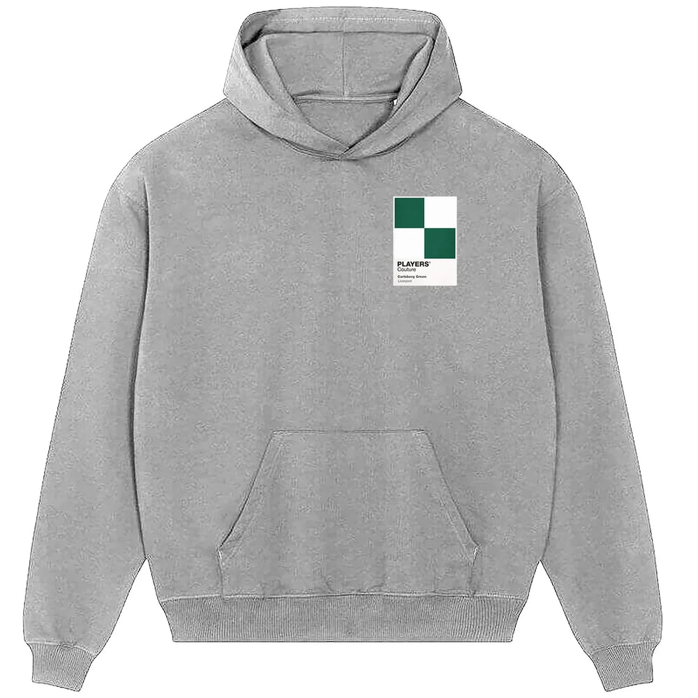 Liverpool Green & White Away hoodie – green men's hoodie featuring the Liverpool Green & White Away Players Couture logo