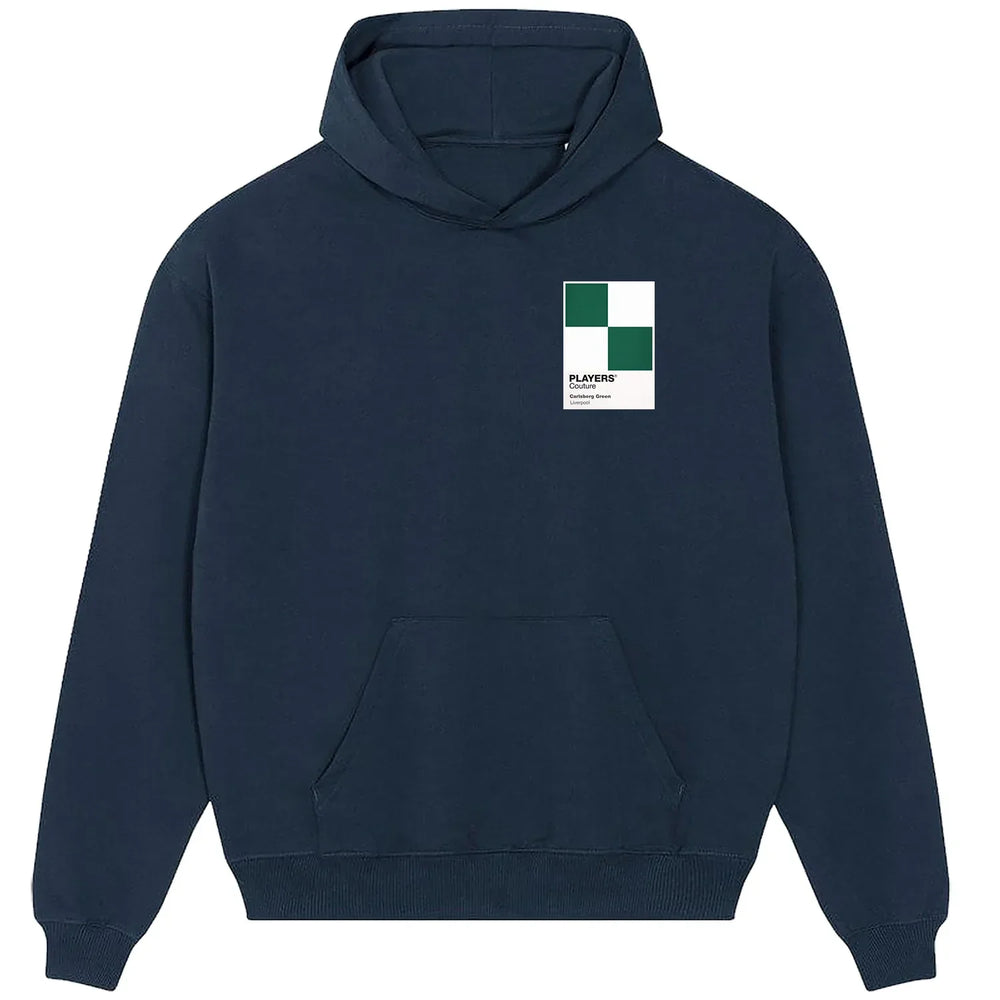 Liverpool Green & White Away hoodie – green men's hoodie featuring the Liverpool Green & White Away Players Couture logo