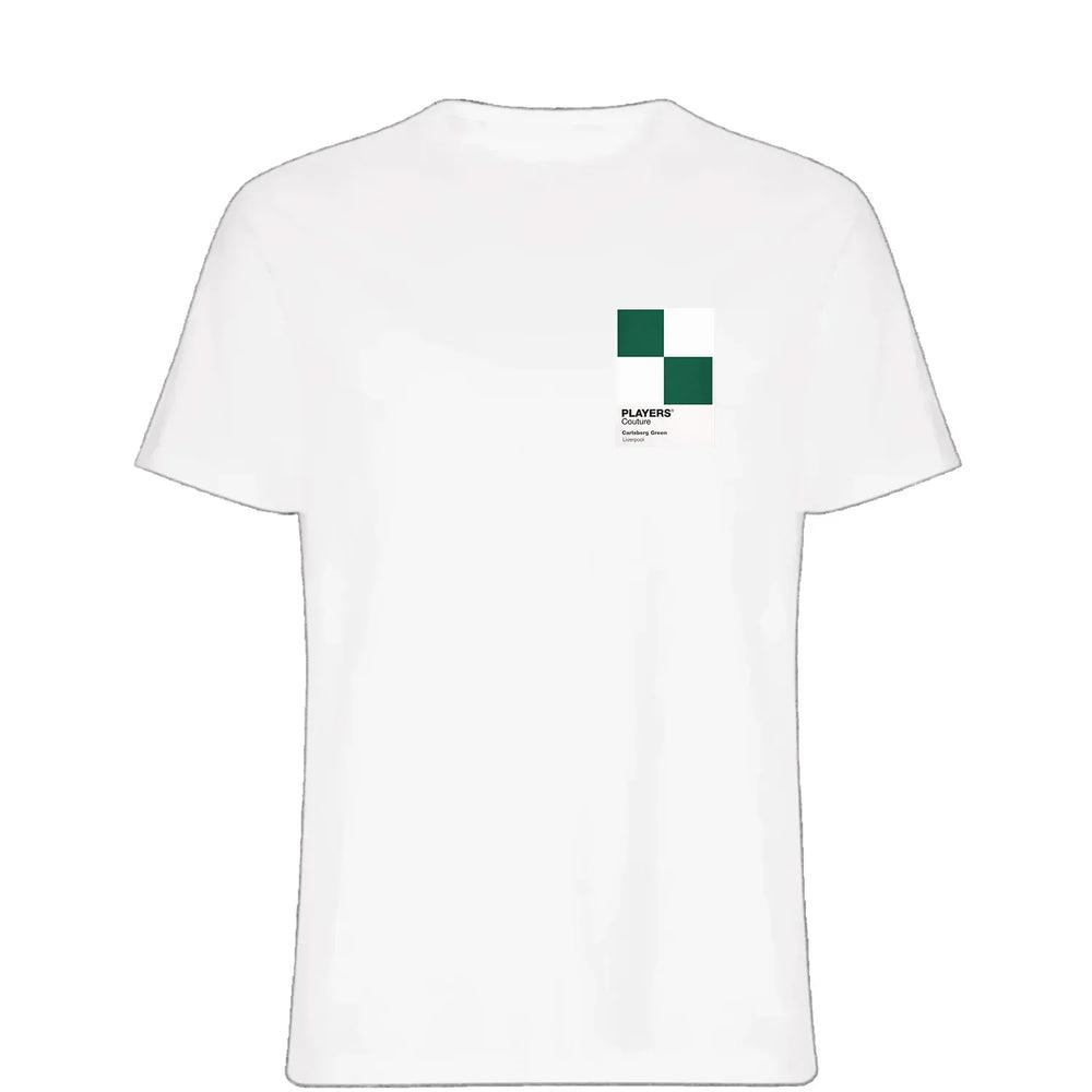 Liverpool 95/96 Away t-shirt – green men's t-shirt featuring the Liverpool 95/96 Away Players Couture logo