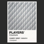 Liverpool Grey Candy Away Classic Football Shirt Colours Frame Men's T-Shirt – grey close-up detail shot of the Liverpool