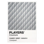 Liverpool Grey Candy Away Classic Football Shirt Colours Frame Men's T-Shirt – grey close-up detail shot of the Liverpool