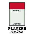 Liverpool Monopoly Card hoodie – white men's hoodie with black Liverpool Monopoly Card letters and Players Couture logo on