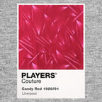 Liverpool Red Candy Home Classic Football Shirt Colours Frame Men's T-Shirt – red close-up detail shot of the Liverpool Red