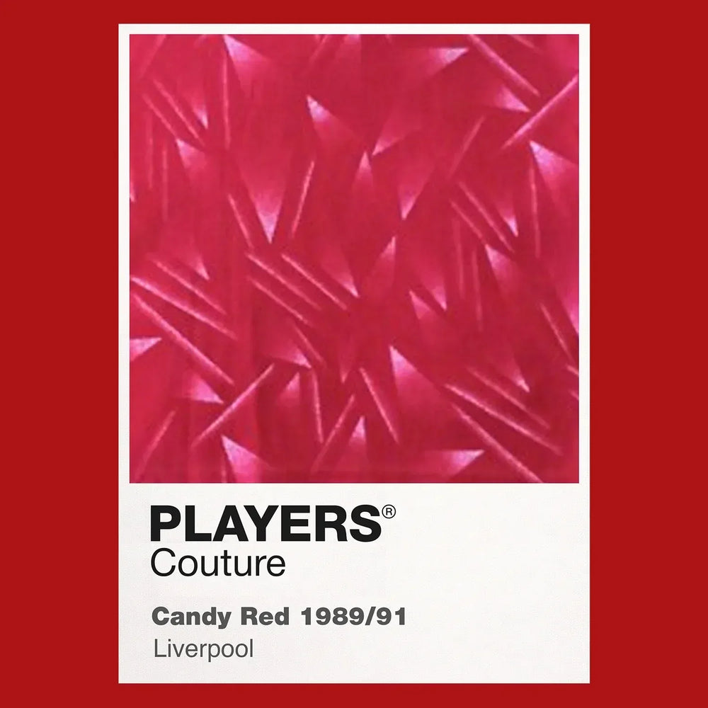 Liverpool Red Candy Home Classic Football Shirt Colours Frame Men's T-Shirt – red close-up detail shot of the Liverpool Red