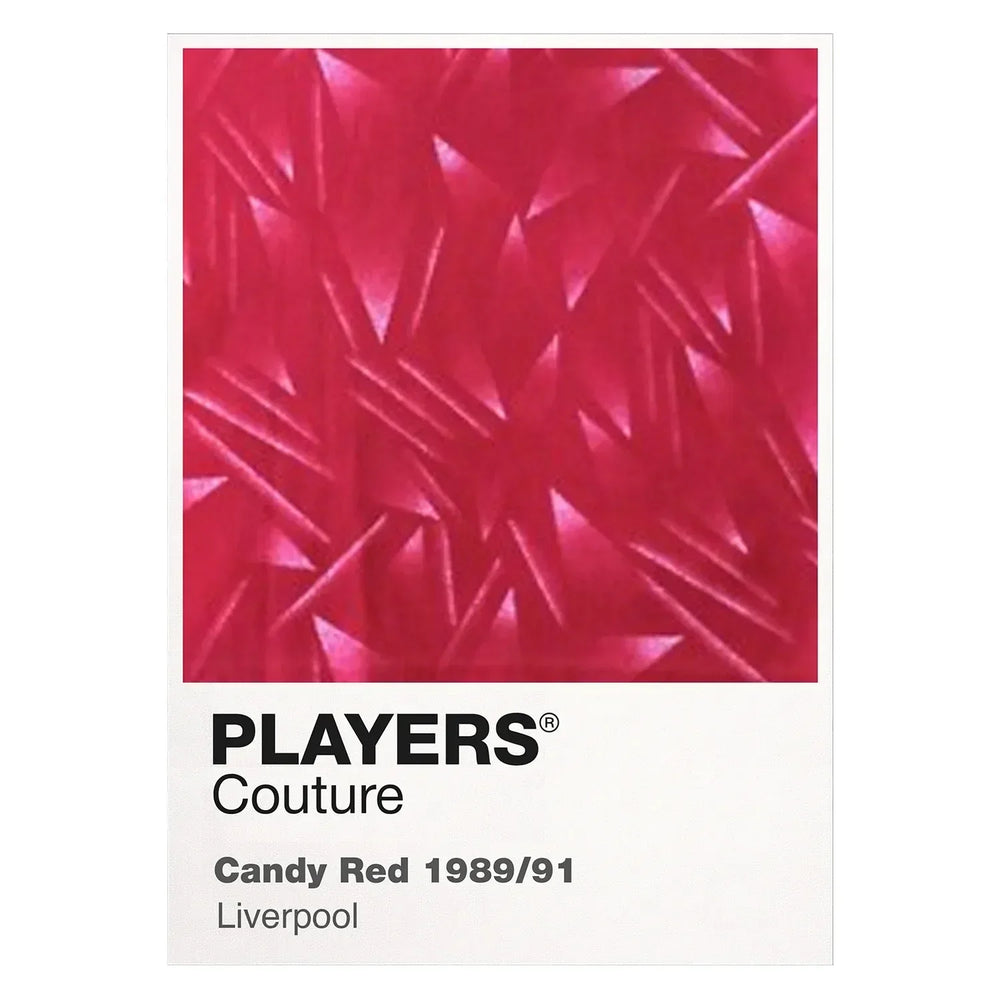 Liverpool Red Candy Home Classic Football Shirt Colours Frame Men's T-Shirt – red close-up detail shot of the Liverpool